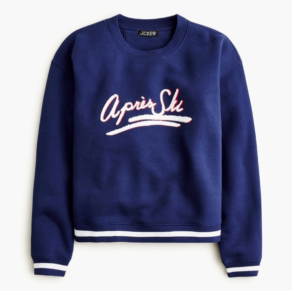 J. Crew Tops - J. Crew Women's Heritage Fleece Apres-Ski Graphic Sweatshirt